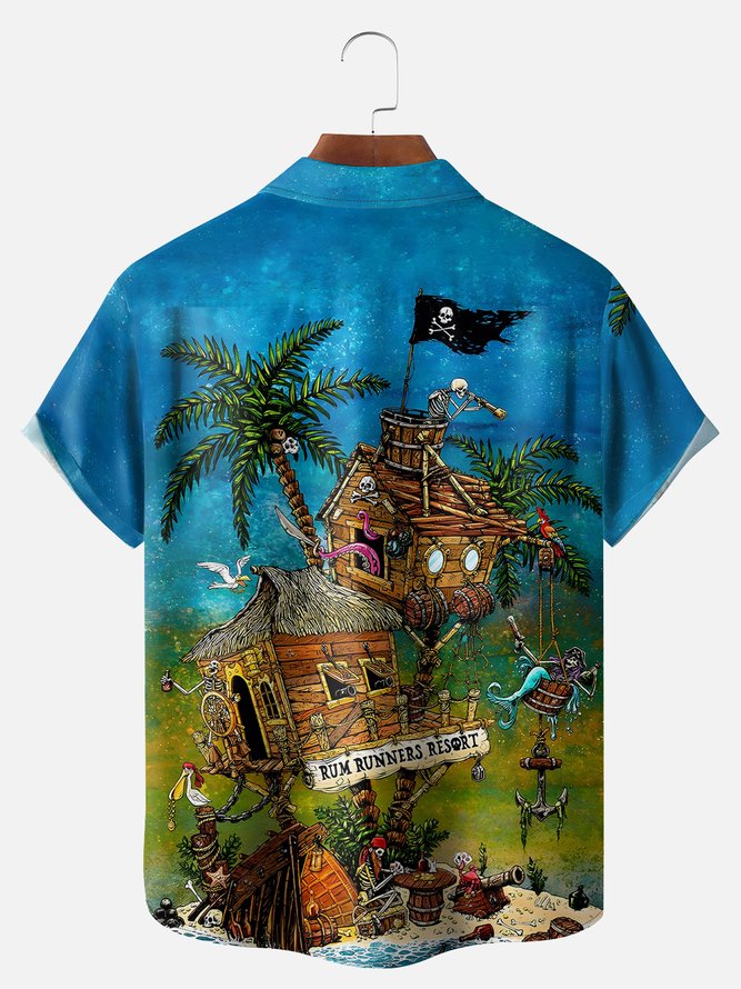 Big Size Rum Runners Resort Shirt By David Lozeau