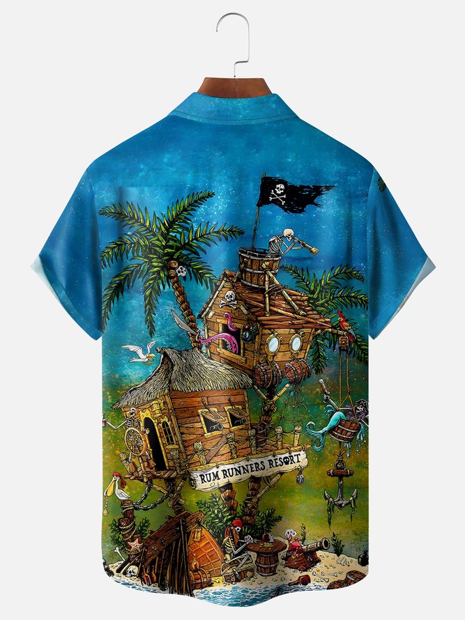 Tall Size Rum Runners Resort Shirt By David Lozeau