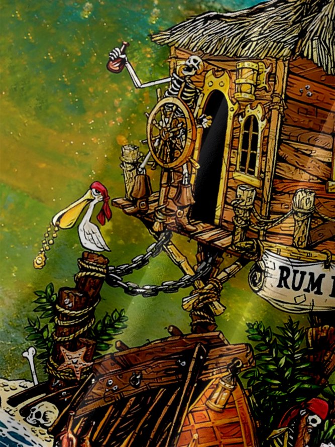 Tall Size Rum Runners Resort Shirt By David Lozeau