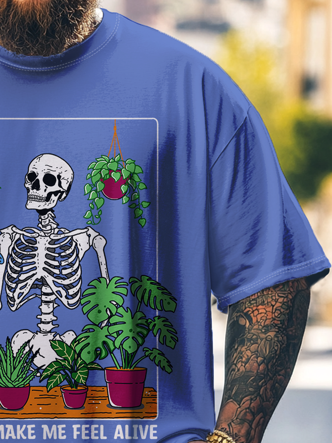 Hardaddy x Kimprut Imut Big Size Men's Skull Gardening Loose T-shirt