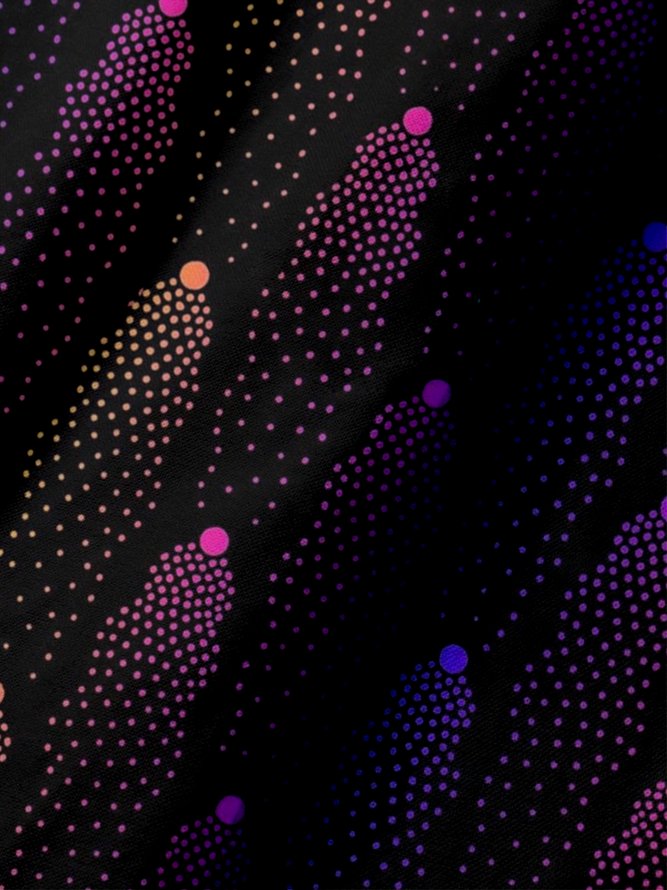 Moisture Wicking 3D Abstract Gradient Color Polka Dot Short Sleeve Golf Polo