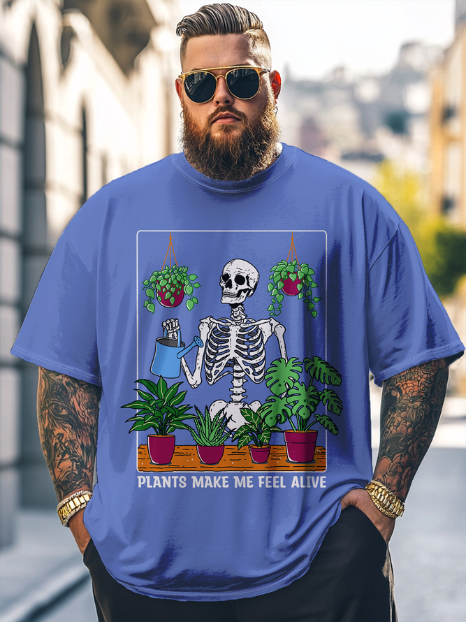 Hardaddy x Kimprut Imut Big Size Men's Skull Gardening Loose T-shirt