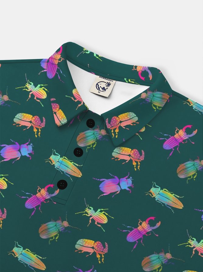 Moisture Wicking Gradient Insect Short Sleeve Golf Polo