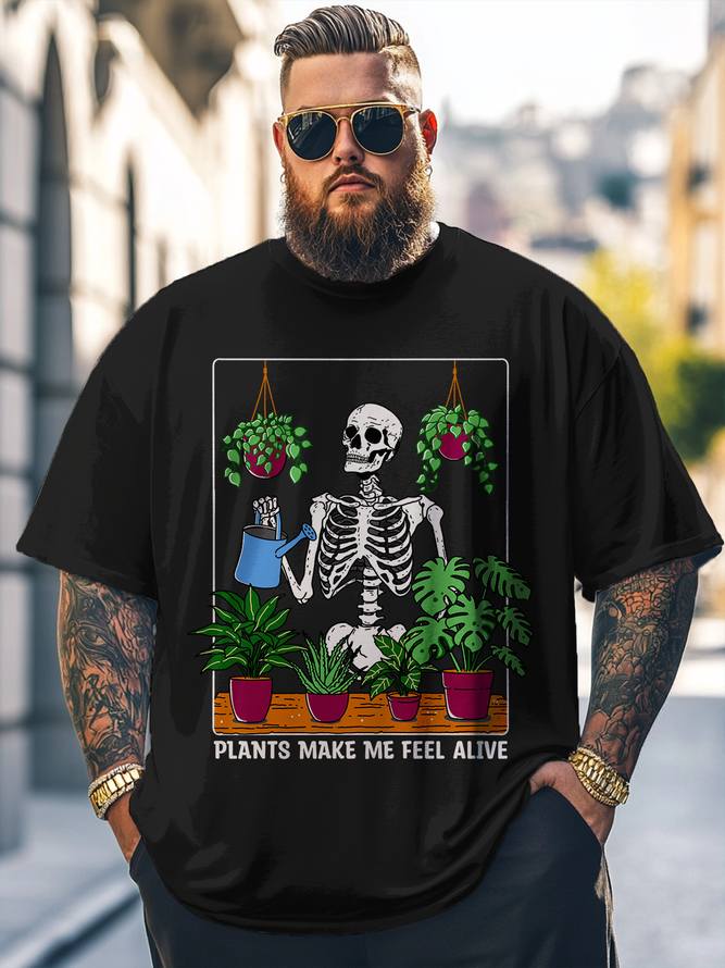 Hardaddy x Kimprut Imut Big Size Men's Skull Gardening Loose T-shirt