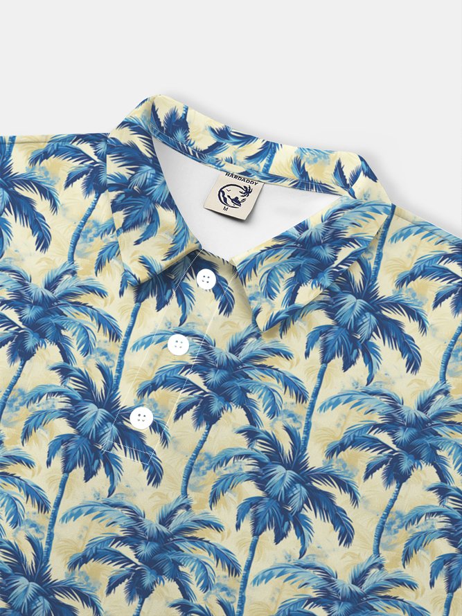 Moisture Wicking Coconut Tree Short Sleeve Golf Polo