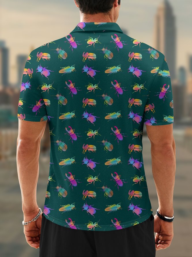 Moisture Wicking Gradient Insect Short Sleeve Golf Polo