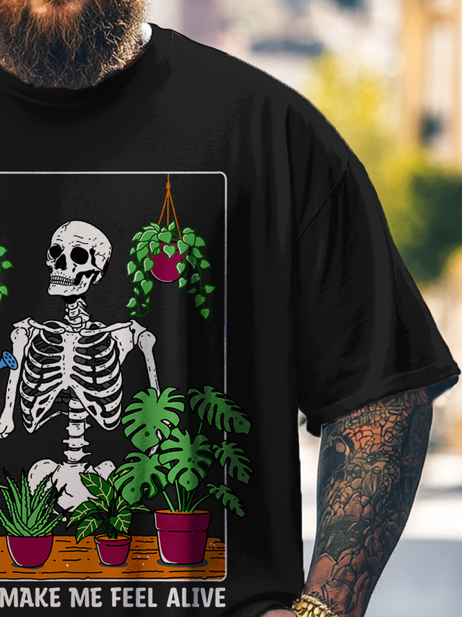 Hardaddy x Kimprut Imut Big Size Men's Skull Gardening Loose T-shirt