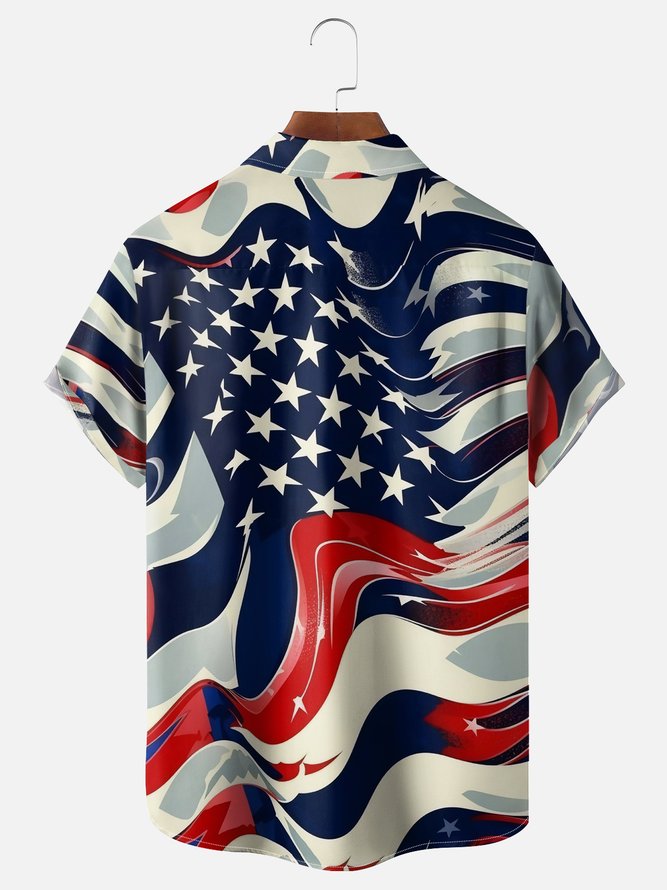 Moisture Wicking American Gulf Trump Chest Pocket Hawaiian Shirt