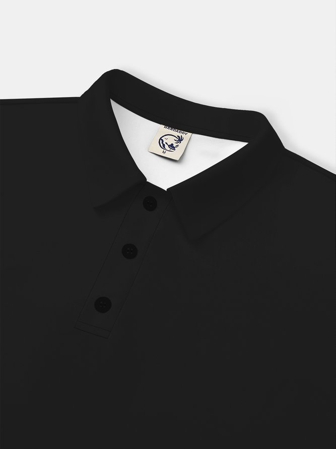 Moisture Wicking Gradient Color Abstract Geometric Short Sleeve Golf Polo