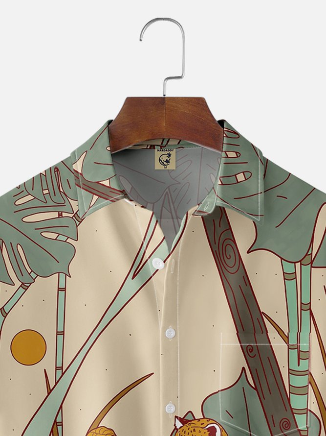 Hardaddy x Stephen Wade Moisture-wicking Beauty and the Leopard Art Painting Hawaiian Shirt