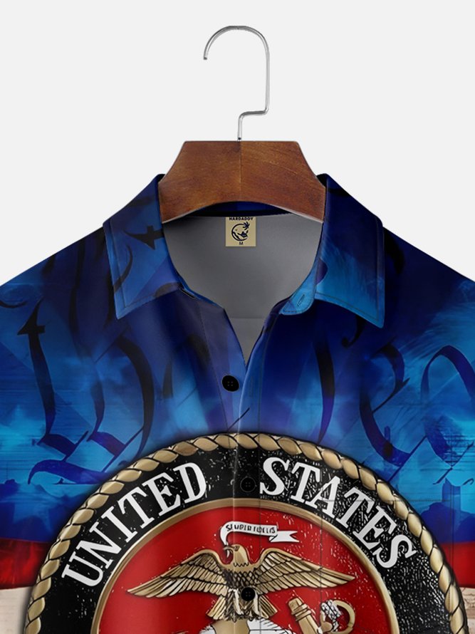 Moisture-wicking U.S. Marine Corps Chest Pocket Casual Shirt