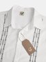 Embroidered Cotton Short Sleeve Guayabela Shirt