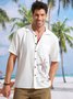 Coconut Tree Chest Pocket Short Sleeve Resort Shirt