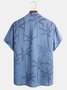 Hardaddy Coconut Tree Chest Pocket Short Sleeve Resort Shirt