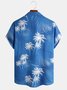 Hardaddy Coconut Tree Chest Pocket Short Sleeve Resort Shirt