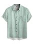 Hardaddy Shirts For Father Retro Striped Chest Pocket Short Sleeve Shirt