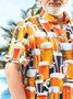 Hardaddy Big Size Beer Chest Pocket Short Sleeve Hawaiian Shirt