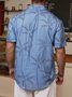 Hardaddy Coconut Tree Chest Pocket Short Sleeve Resort Shirt