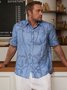 Hardaddy Coconut Tree Chest Pocket Short Sleeve Resort Shirt