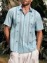 Hardaddy Coconut Tree Print Short Sleeve Bowling Shirt