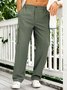 Cotton and linen style american-style based comfortable leisure trousers