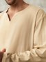 Hardaddy Cotton Long Sleeve V Neck Shirt