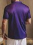 Hardaddy Gradient Polka Dots Button Short Sleeve Polo Shirt