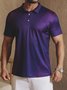 Hardaddy Gradient Polka Dots Button Short Sleeve Polo Shirt