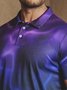 Hardaddy Gradient 3D Abstract Polka Dot Short Sleeve Polo Shirt