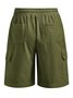 Hardaddy Men's Linen Shorts Multi-Pocket Tie Cargo Pants