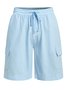 Hardaddy Men's Linen Shorts Multi-Pocket Tie Cargo Pants