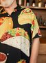 Hardaddy Big Size Tacos Chest Pocket Short Sleeve Casual Shirt