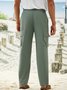 Cotton and linen style american-style based comfortable leisure trousers