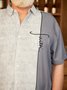 Hardaddy Big Size Easter Chest Pocket Short Sleeve Casual Shirt