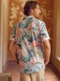 Hardaddy Men's Printed Casual Breathable Flamigo Short Sleeve Hawaiian Shirt