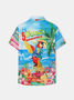 Hardaddy Party Shirts It's 5 O'Clock Somewhere Parrot Chest Pocket Short Sleeve Hawaiian Shirt