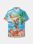 Hardaddy Party Shirts It's 5 O'Clock Somewhere Parrot Chest Pocket Short Sleeve Hawaiian Shirt