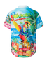 Hardaddy Party Shirts It's 5 O'Clock Somewhere Parrot Chest Pocket Short Sleeve Hawaiian Shirt