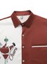 Christmas Santa Claus Chest Pocket Short Sleeve Shirt