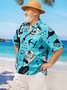 Hardaddy Big Size Mermaid Chest Pocket Short Sleeve Hawaiian Shirt