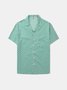 Hardaddy Geometric Color Block Chest Pocket Short Sleeves Casual Shirt