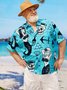 Hardaddy Big Size Mermaid Chest Pocket Short Sleeve Hawaiian Shirt