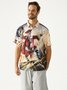 Hardaddy Christmas Pirate Santa Chest Pocket Short Sleeve Hawaiian Shirt