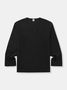 Hardaddy Plain Long Sleeve Casual V-Neck Shirt