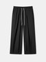 Hardaddy Cotton Plain Casual Cropped Pants