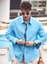 Hardaddy Cotton Splicing Contrasting Floral Long Sleeve Casual Shirt