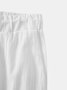 Hardaddy Casual Plain Summer Natural No Elasticity Household Loose Cotton H-Line Casual Pants for Men