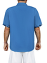 Hardaddy 100%Cotton Patchwork Floral Regular Fit Blue Men Short Sleeve Hawaiian Casual Shirt