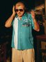 Hardaddy Car Chest Pocket Short Sleeve Bowling Shirt