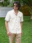 Hardaddy Cotton Patchwork Plant Casual Shirt